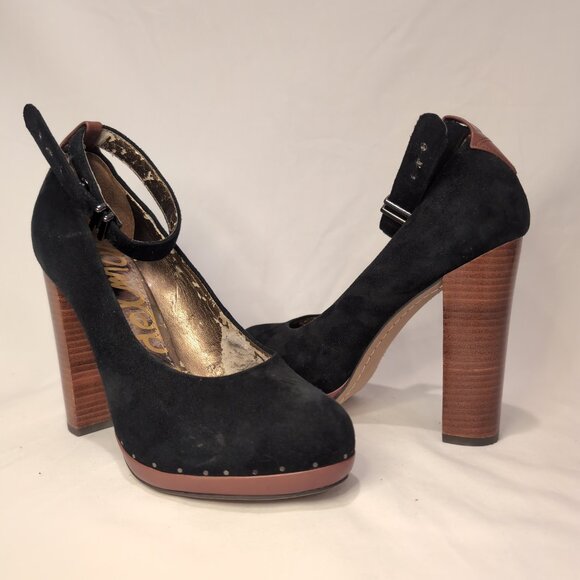 Sam Edelman Shoes - Sam Edelman Lyla Black and Mahogany Platform Pumps